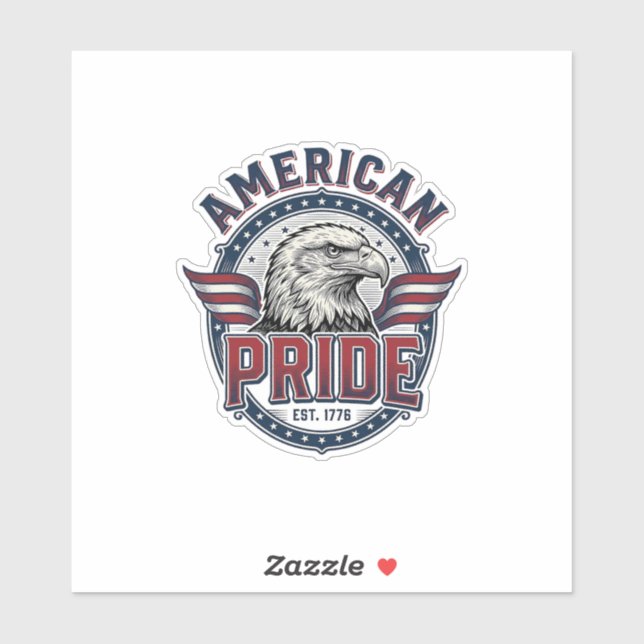 American Pride Eagle Vintage Patriotic Design_1 (Sheet)