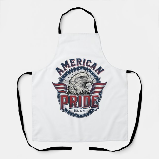 American Pride Eagle Vintage Patriotic Design_1 Apron (Front)