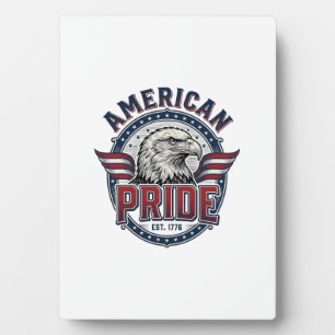 American Pride Eagle Vintage Patriotic Design_1 Plaque