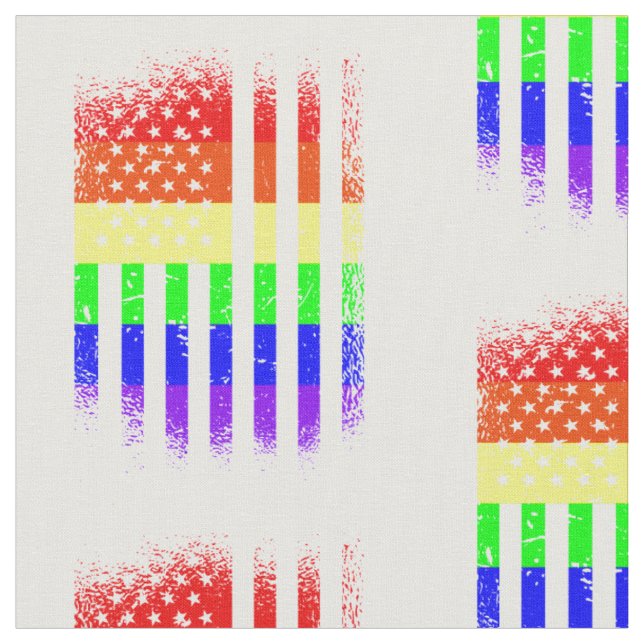 american pride flag rainbow lgbt fabric (Close Up)