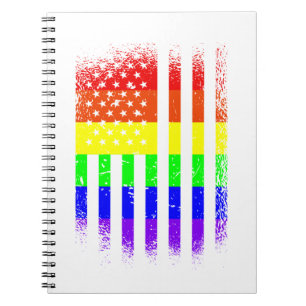 american pride flag rainbow lgbt notebook