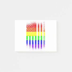 american pride flag rainbow lgbt post-it notes