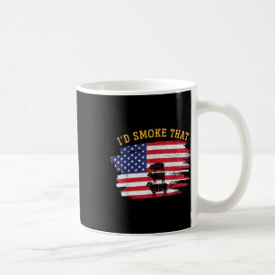 American Pride Funny Smoking Bbq Chef Gift Grilled Coffee Mug