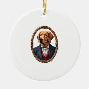 American Pride Golden Retriever Vintage Shirt 4 Ceramic Tree Decoration