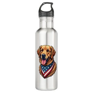 American Pride Golden Retriever Vintage Shirt 710 Ml Water Bottle