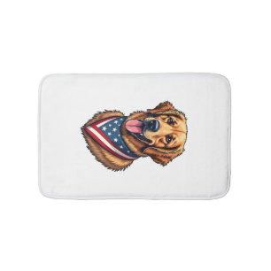 American Pride Golden Retriever Vintage Shirt Bath Mat
