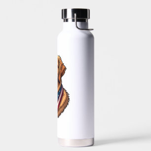 American Pride Golden Retriever Vintage Shirt Water Bottle