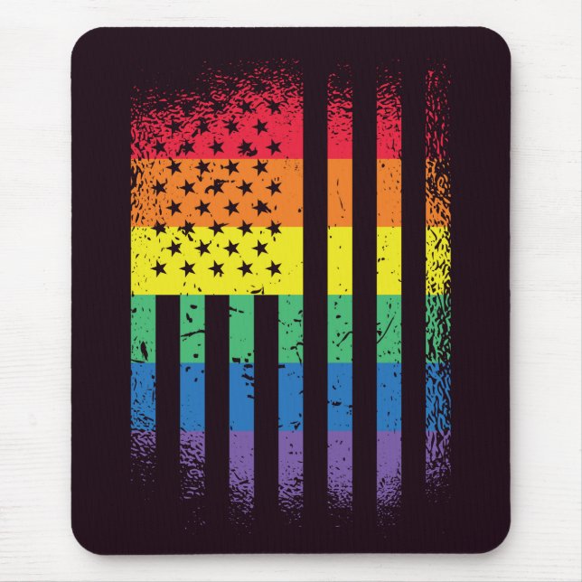 American Pride Grunge Mouse Mat (Front)