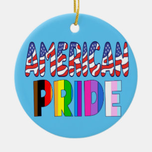 American Pride - LGBTQ+ America Pride Month July 4 Ceramic Tree Decoration