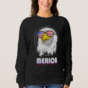 American Pride Merica Usa Flag Sunglasses Cool Bal Sweatshirt