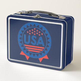American Pride Metal Lunch Box