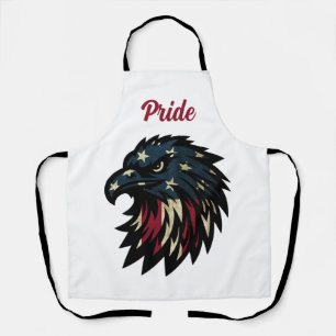 American Pride, Patriotic Red White Blue Eagle Apron