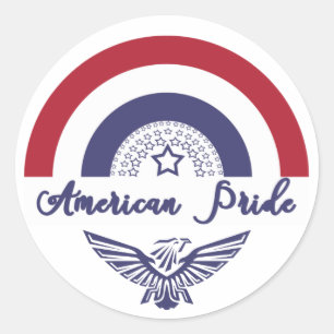 American Pride Rainbow Flag  / Eagle Sticker