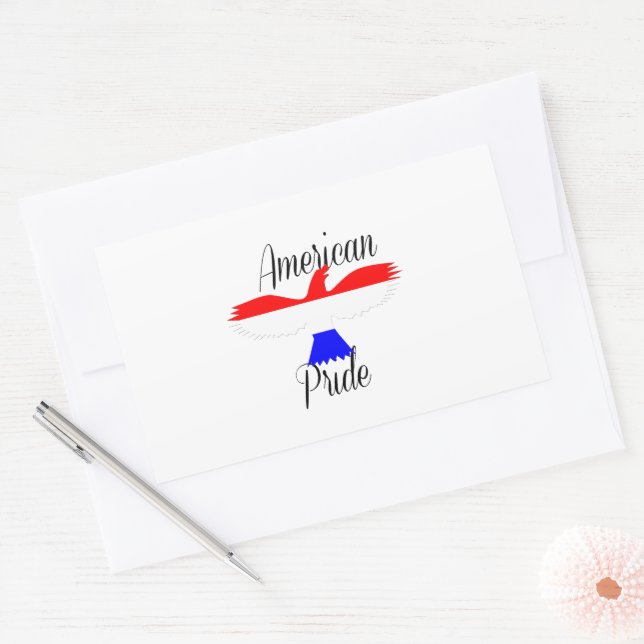 American Pride Rectangular Sticker (Envelope)