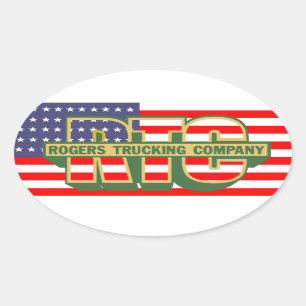 American Pride Rogers Trucking Company Oval Sticker