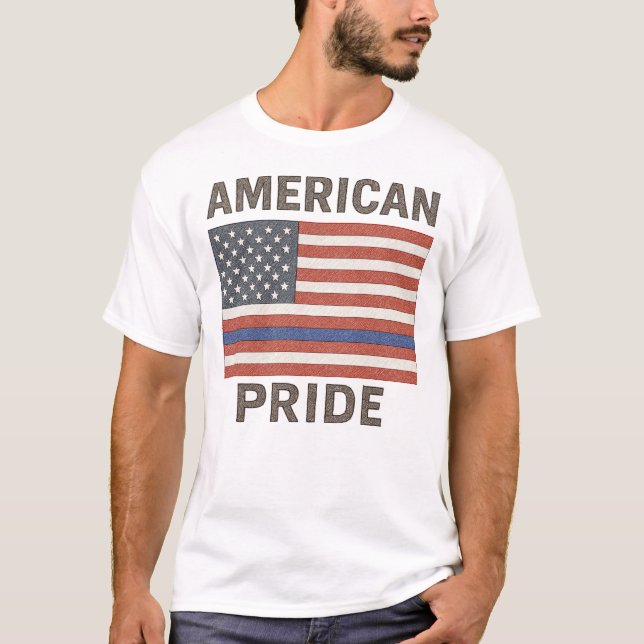 American Pride Shirt - thin blue line (Front)