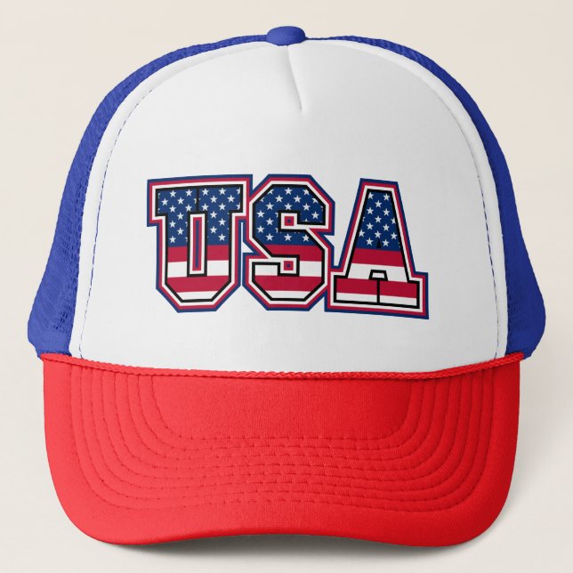 American Pride USA Custom Trucker Hat (Front)