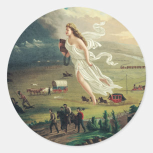 American Progress by John Gast Classic Round Sticker