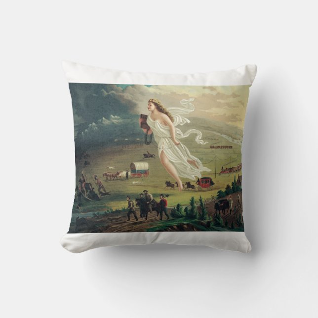 American Progress by John Gast Cushion (Front)