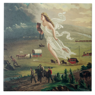 American Progress by John Gast Tile