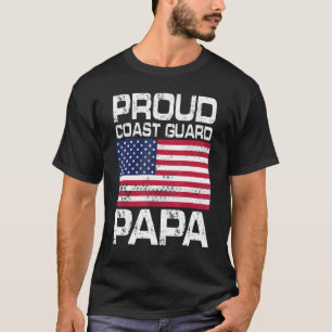 American Proud Coast Guard Papa Grandpa Veteran So T-Shirt