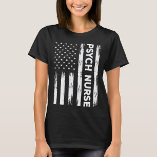 American Psych Nurse USA Flag T-Shirt