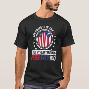 American Puerto Rican Flag Heart from Cuba America T-Shirt