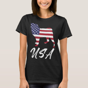 American Pug USA Flag TShirt for Pug Lovers Essent