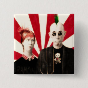 American Punk Butt'n 15 Cm Square Badge