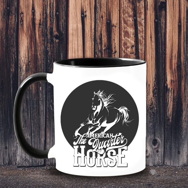 American quarter horse Cowgirl Cowboy western Coffee Mug (The american quarter horse design. Cowgirl, cowboy, wild west, western graphic design.)