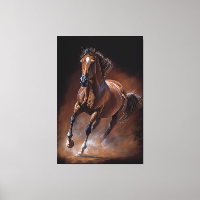 American Quarter Horse - Oil paint Canvas Print (Front)