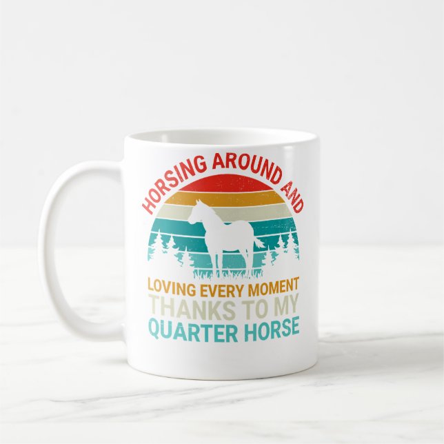 American Quarter Horse Owner Horse Riding Horses R Coffee Mug (Left)