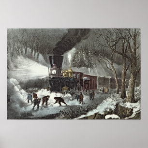 American Railroad Scene, 1871 Poster