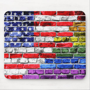 American Rainbow Flag Mouse Mat