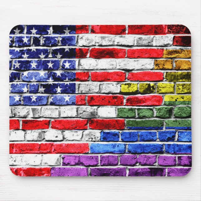 American Rainbow Flag Mouse Mat (Front)