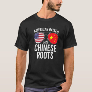 American Raised With Chinese Roots Usa China Flag T-Shirt