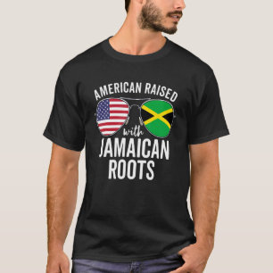 American Raised With Jamaican Roots Usa Jamaica Fl T-Shirt
