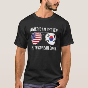 American Raised With Korean Roots USA South Korea T-Shirt