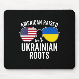 American Raised With Ukrainian Roots Usa Ukraine F Mouse Mat