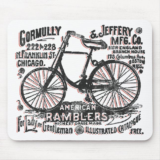 American Rambler Bicycle Mouse Mat (Front)