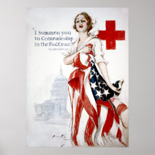 American Red Cross Vintage World War I Poster