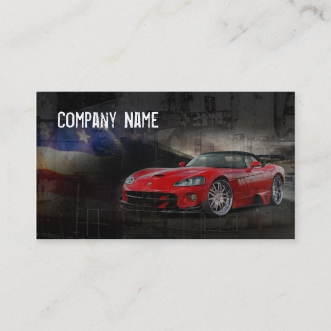 American red sport car business card (Front)