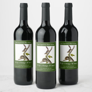 American Red Squirrel (Richardson's Columbian) Wine Label