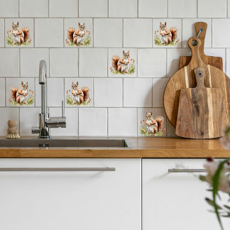 American Red Squirrel Tile