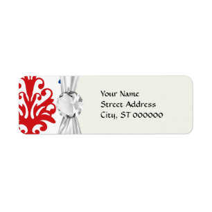 american red white and blue damask