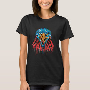 American Red white blue eagle Womens T-Shirt