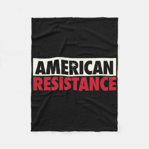 American Resistance Anti Trump Democrat Supporter Fleece Blanket