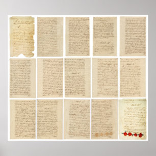 American Revolution 1783 Treaty of Paris All Pages Poster