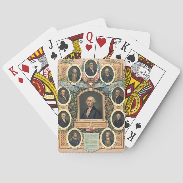 American Revolution Freemasons 1876 Playing Cards (Back)