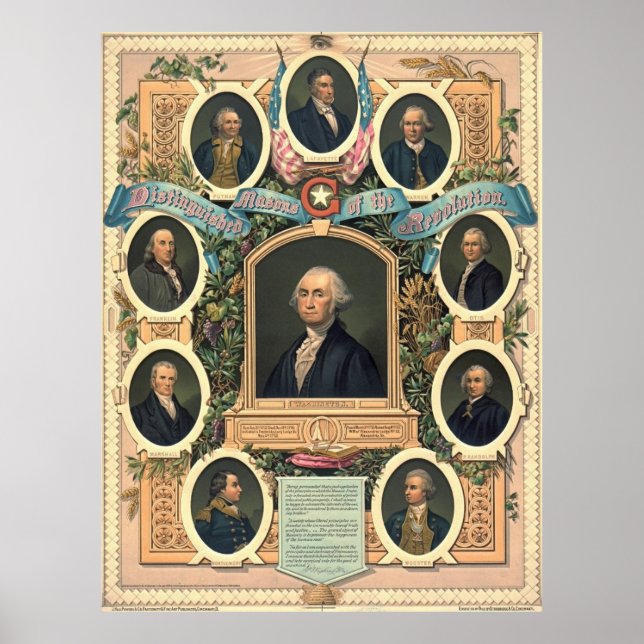 American Revolution Freemasons 1876 Poster (Front)
